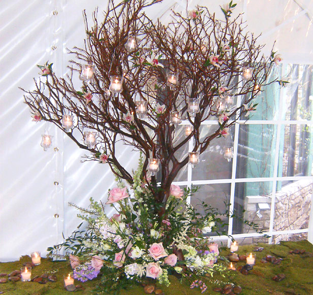 manzanita wedding centerpiece