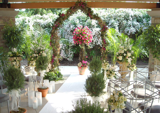 Garden Wedding The flowers on the church alter were the nicest we have 