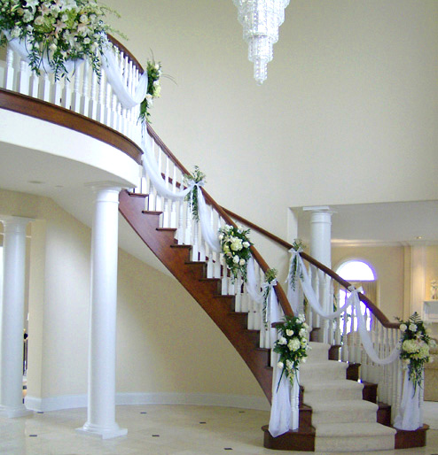 Stairway with Fresh Flower Accents
