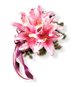 Pink Lily Bridal Bouquet