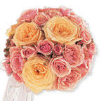 Pink & Blush Roses Bouquet Wedding Flowers