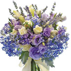 Lavender and Blue Floral Bouquet Wedding Flowers