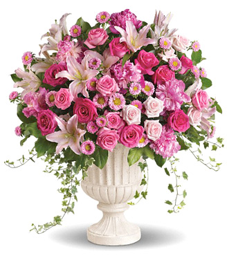 Pink Roses and Lilies Arrangement