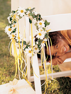 Spring Daisies Chair Decoration