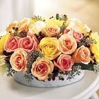 Mixed Roses Centerpiece Wedding Flowers
