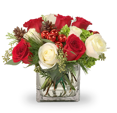 Festive Wishes Rose Bouquet #P660X - Florist Delivery in Chicago
