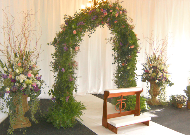 Garden Arch and Urns