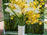 Yellow Callas and Oncidium Orchid Sprays 