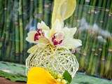 Calla Lily Boutonniere and Cymbidium Orb 