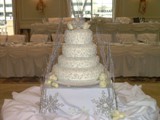 Winter Sparkle Wedding Cake 