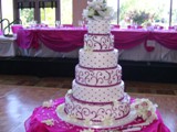 Pretty in Purple Wedding Cake 