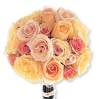 Assorted Pastel Roses Nosegay Wedding Flowers