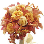 Golden and Mauve Bridal Bouquet Wedding Flowers