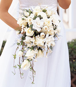 White Roses & Orchids Bouquet