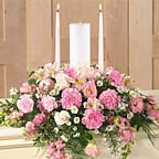 Candlelit Alter Piece Wedding Flowers