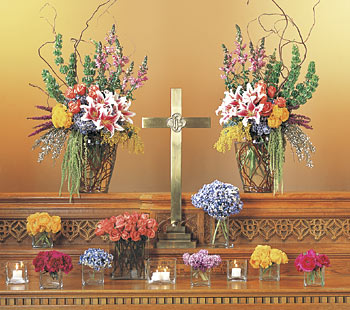 Colorful Floral Alter Setting