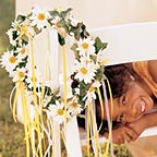 Spring Daisies Chair Decoration Wedding Flowers