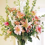 Pretty Pink Flowers Wedding Vase Wedding Flowers