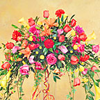 Cascade of Color Centerpiece Wedding Flowers