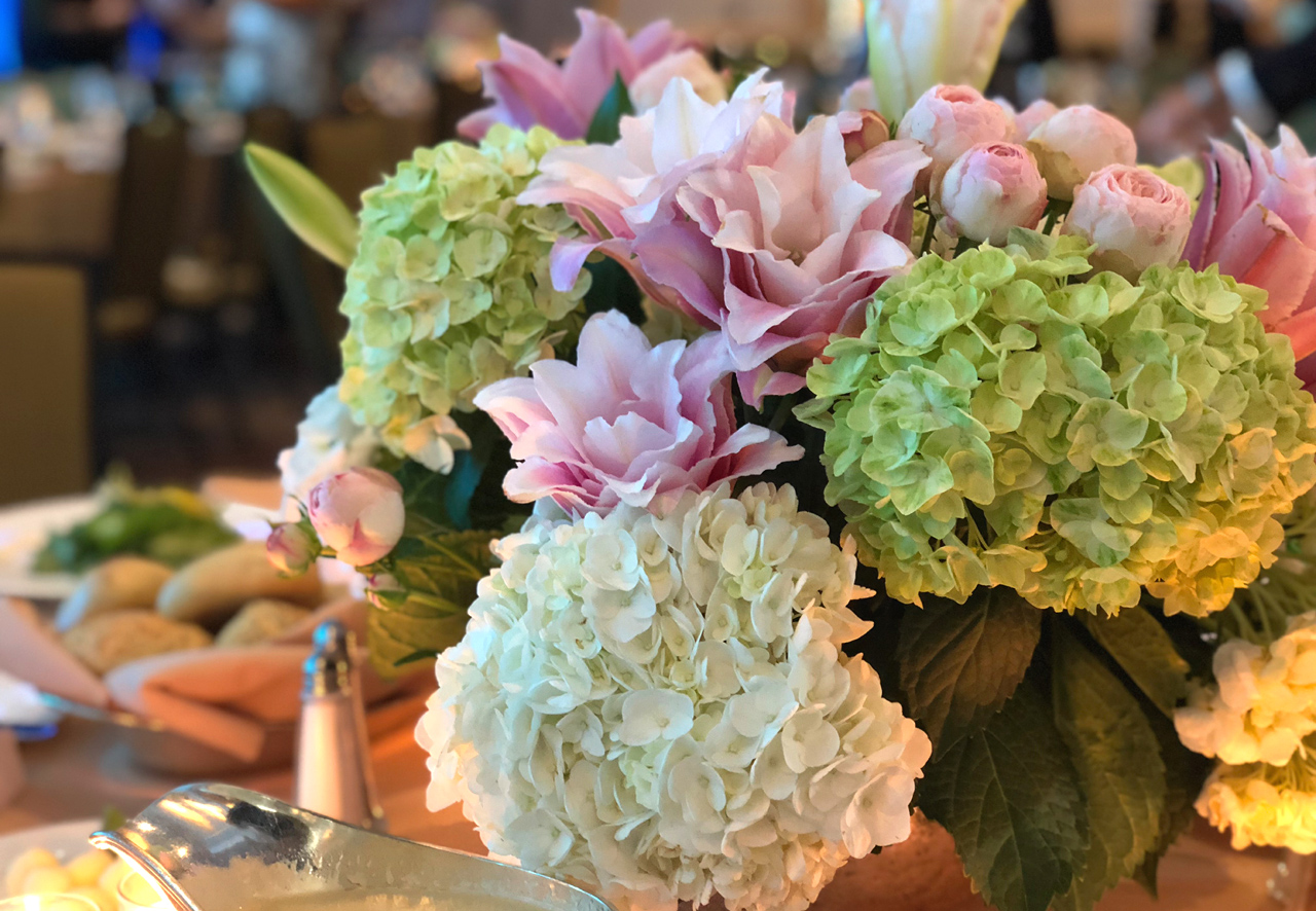 Hydrangeas, Lilies and Roses