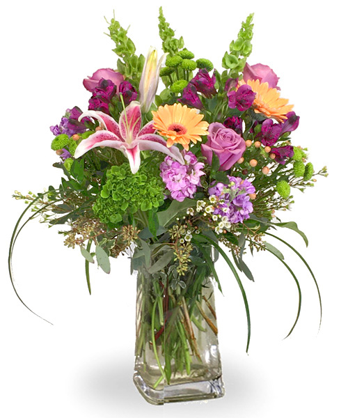 Lovely Lavender and Peach Bouquet P634X Florist