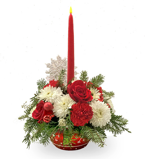  Single Candle Ornament Bowl P654X Florist Delivery in