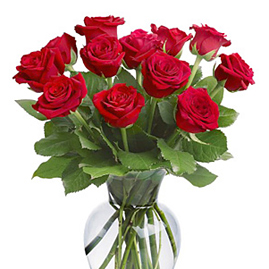 Dozen Roses Vase