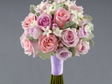 Pink and Lavender Roses with Stephanotis